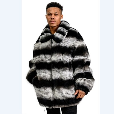 Outerwear Men's Chinchilla Fur Coat For Sale Men's Ranch Mink