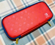 Mario Red Blue Edition Nintendo Switch Slim Game Travel Carrying Case Clean