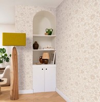 Vliestapete Rasch Abstrakt Blumen BläTter Floral Creme Beige 330403 (3,74€/1Qm)