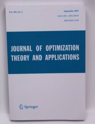 Springer 09/2019 Journal of Optimization Theory and Applications Vol182 No.3 (L)