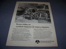 VINTAGE....OV-10 BRONCO ..ORIGINAL 1-PAGE SALES AD...RARE! (698N)