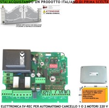 Cancello Automatico 1/2 Motori 230 V 550 w Centrale Radiorice Compatibile Fadini