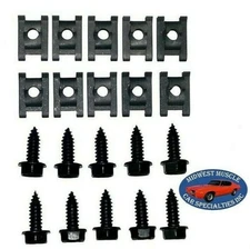 GM GTO Chevelle Radiator Shroud Body Fender Wheel Well Bracket Bolts & U Nuts NK