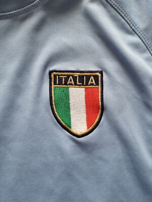 Maillot De Football Italie Kappa 2002-2004 – Taille M, Bleu, Occasion En Excellent état, Produit Unisexe