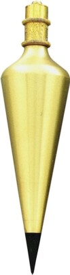 NEW General TOOLS  800-16 Plumb Bob Solid Brass Hardened Steel 16 OZ