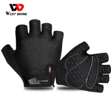 WEST BIKING Breathable Cycling Short Half Finger Gloves Road Bike Sports Gloves
