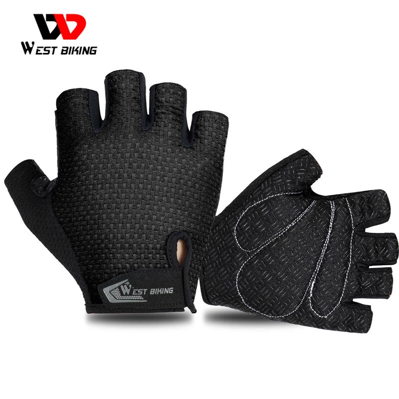 WEST BIKING Breathable Cycling Short Half Finger Gloves Road Bike Sports Gloves - Image 3 of 4