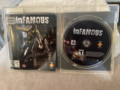 infamous Sony PlayStation 3 Complete W/Manuel Disc Is In Mint Condition CIB - Picture 3 of 10
