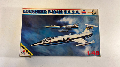 Lockheed F-104N N.A.S.A ESCI 1/48 Scale Rare Plastic Model Jet Airplane Kit