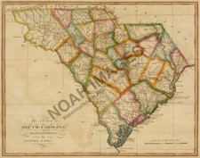 Map of State of South Carolina 16x20