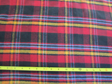 Plaid Flannel Fabric, 2 Yds, 44 Wide, BRUSHED ON BOTH SIDE, VERY SOFT