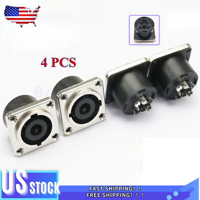 FOR Neutrik NL8MPR Speakon Loudspeaker/Amplifier 8 Pole Panel Connector 4 Pcs