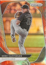 2020 Panini Prizm Mike Clevinger #129 Cosmic Haze Prizm SP 