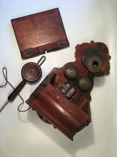 Wandtelefon / Rudolph Krüger Berlin / Gesondert Ausgesondert M 1903 Krone - Bild 12 von 24
