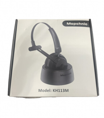 Bluetooth Headset, Mopchnic Wireless Headset with Upgraded Microphone AI Noise C