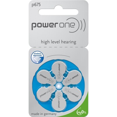 60x Varta power one Typ 675 6er-Blister Knopfzelle 1,45V ø11,6x5,4mm Zink-Luft