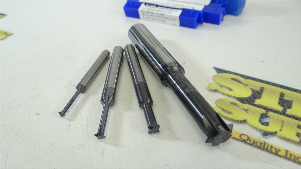 LOT OF 4 NEW & USED SCT CARBIDE SINGLE POINT THREAD MILLS #10 TO 5/8 ...