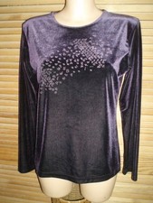 Shirt..Lindex..Gr.S/M..Lila..Brombeere..Rundhals..Langarm..Samt