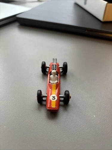 NICE Matchbox Lesney Orange Lotus No 19 Super Racer Complete Die Cast Car Driver