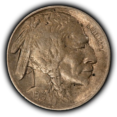 1916-S 5c Indian Head Buffalo Nickel - AU/UNC Semi Key Date - SKU-Y6592