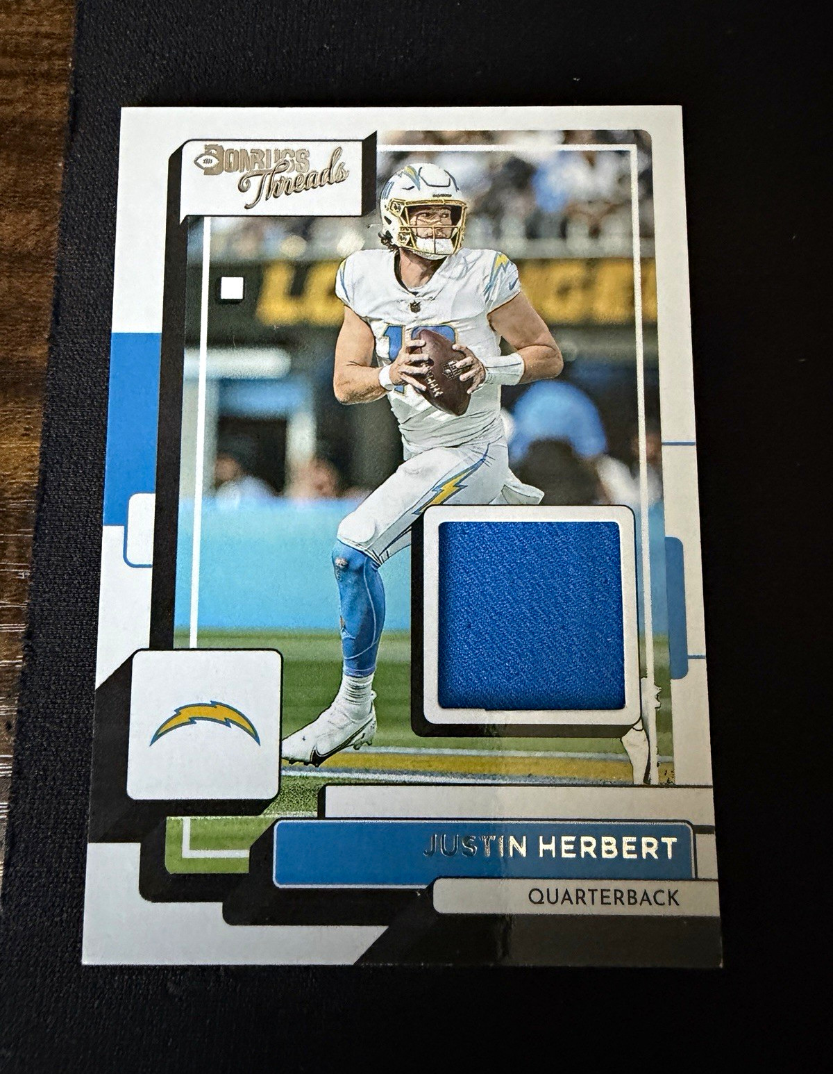 Panini 2022 Donruss Justin Herbert Chargers Donruss Threads TH-3 MEM