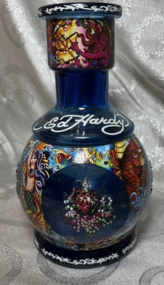 Ed Hardy Hookah Blue Glass Bowl Only REPLACEMENT Tattoo Y2K Smoking Accessory