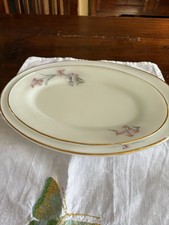 Beautiful vintage Crown “Super Deluxe” opal glass serving platters France.