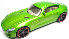 2018 HOT WHEELS NIGHTBURNERZ MERCEDES-AMG GT GREEN 1:64 DIECAST 2 3/4" CAR GRAY