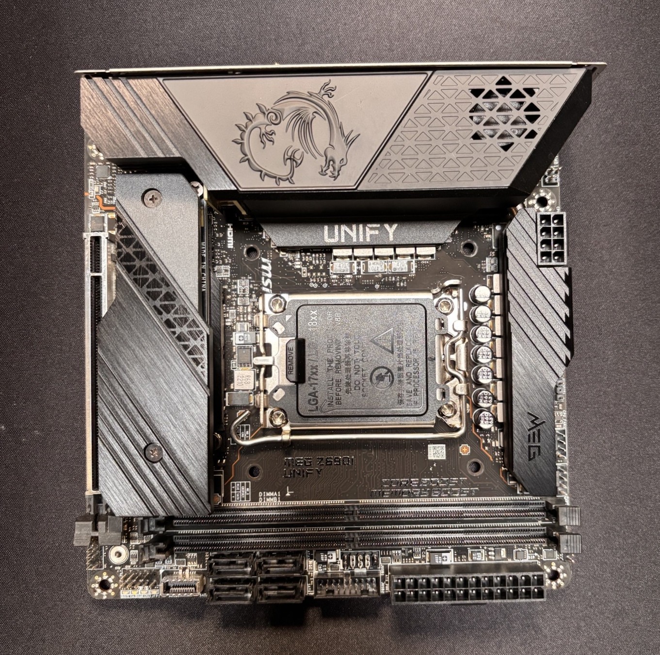 Buy MSI MEG Z690I Unify DDR5 Intel Mini-ITX Motherboard w/ I/O Shield Only – Best Price & Deal