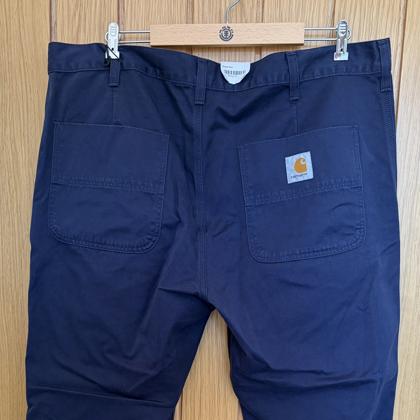 NEW Carhartt WIP Abbott Pant W36 Navy Blue Chino Trousers Workwear RRP £85 image 4
