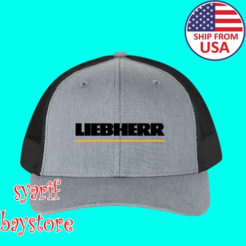 Liebherr Tractor Grey Trucker Hat Cap Adult Size