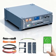 48V 100Ah LiFePO4 Lithium Battery,WiFi/Bluetooth, Server Rack Battery for Solar