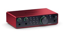 Focusrite Scarlett 2i2 4th Gen USB Audio Interface for recording red