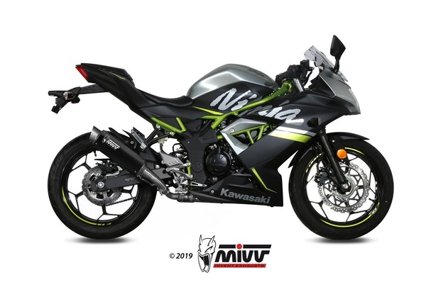 Mivv Gppro Auspuff Schwarz Passend FüR Kawasaki Ninja 125 2019-2024-image