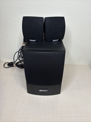 Benwin Model S-50 Computer Speakers with Subwoofer Tested Working