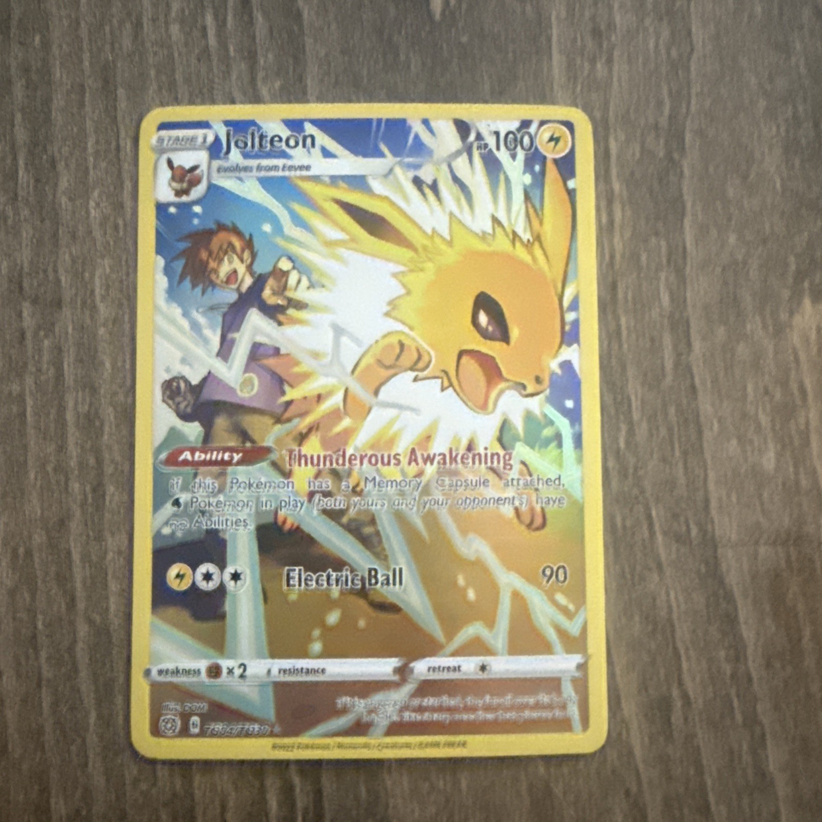 Pokemon Jolteon - TG04/TG30 - Holo Brilliant Stars Trainer Gallery Holo NM+
