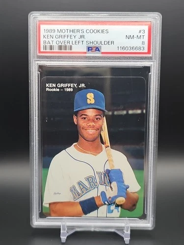 1989 Mother's Cookies Seattle Mariners - Ken Griffey Jr #3 (RC) PSA 8