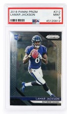2018 Panini Prizm Lamar Jackson #212 PSA 9 MINT Ravens RC Rookie Card . rookie card picture