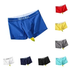 Men Panties Underwear Daily Boxer Shorts Breathable Briefs Bulge Pouch