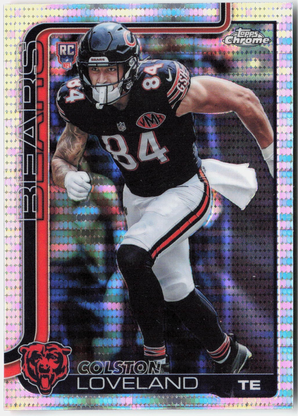 2025 Topps Chrome #345 Colston Loveland Pulsar Refractor