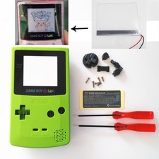 New Frontlit Front Light Green Housing Shell Kit for Nintendo Game Boy Color GBC