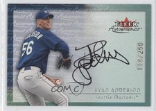 2001 Fleer Showcase Autographics Silver 118/250 Ryan Anderson Auto 0n8n