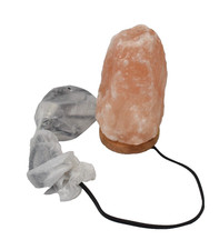 Crystal Salt Lamp Himalayan Glow Rock Home Decoration Orange Decor White