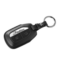 Kyumi Premium Leather Key Fob Cover for Indian Challenger Pursuit Motorcycles