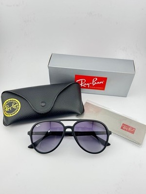Ray-Ban Cats 5000 RB4125 59mm Aviator Unisex Sunglasses - Black Frame Green Lens