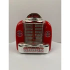 Vintage 1996 Coca-Cola Seeburg Wall-O-Matic Jukebox Musical Bank Red Chrome