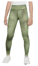 Nike One Dri-Fit Girls Green Training Leggings Size Youth Medium Brand New‼️