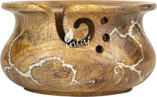 Handmade Large Wooden Yarn Bowl for Knitting Crochet Perfect Yarn Holder Rosewoo