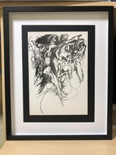 Renato Guttuso china  su carta originale anno 60'