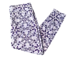 Cuddl Duds ClimateRight Pants Pajamas XL Purple Fair Isle Soft Cozy Scandi